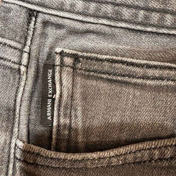 Armani Exchange Gray Wash Stretch Jeans 30x31 Straight Fit Modern Classic Men’s - Picture 10 of 12